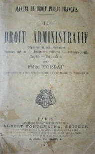 Manuel de droit administratif