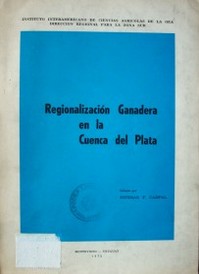 Regionalización ganadera en la Cuenca del Plata