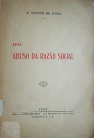 Do abuso da razao social