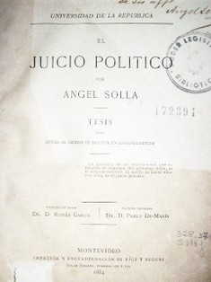 El juicio político