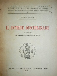 Il potere disciplinare