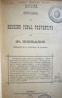 Estudios de Derecho Penal preventivo