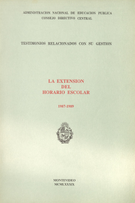 La extensión del horario escolar : 1987-1989