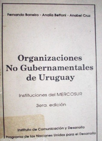 Organizaciones No Gubernamentales de Uruguay : Instituciones del MERCOSUR
