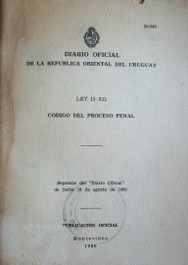 Ley 15.032 : Código del Proceso Penal