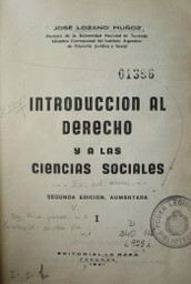 Introducciónal Derecho y a las Ciencias Sociales