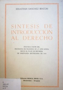 Síntesis de Introducción al Derecho