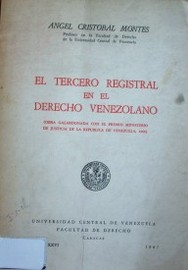 El tercero registral en el derecho venezolano