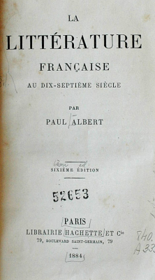 La littérature française au dix-septième siècle