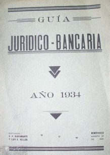 Guía Jurídico - Bancaria : año 1934