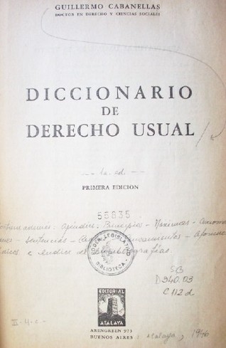 Diccionario de Derecho Usual