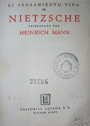 El pensamiento vivo de Nietzsche