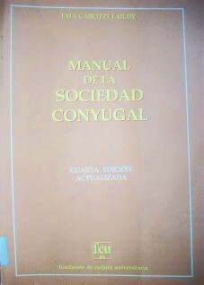 Manual de la sociedad conyugal