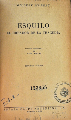 Esquilo : el creador de la tragedia