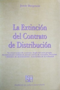 La extinción del contrato de distribución