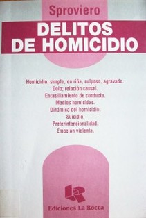 Delitos de homicidio