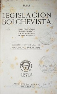 Legislación bolchevista