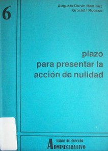 Plazo para presentar la acción de nulidad