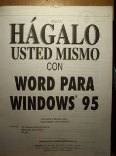 Hágalo usted mismo con Word para Windows 95