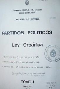 Partidos políticos : ley orgánica