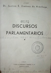 Discursos parlamentarios