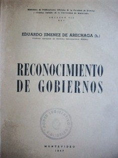 Reconocimiento de gobiernos