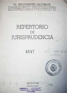 Repertorio de Jurisprudencia