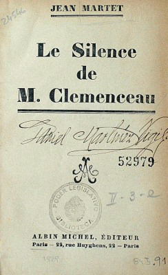 Le silence de M. Clemenceau