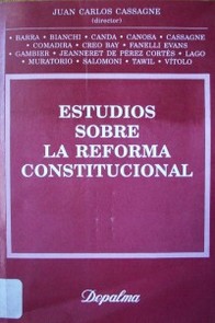 Estudios sobre la reforma constitucional