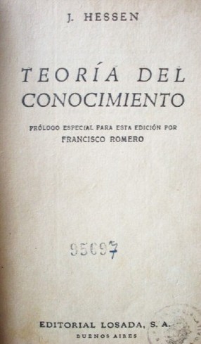 Teoría del conocimiento