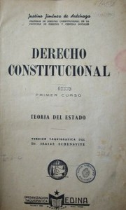 Derecho Constitucional : teoría del Estado