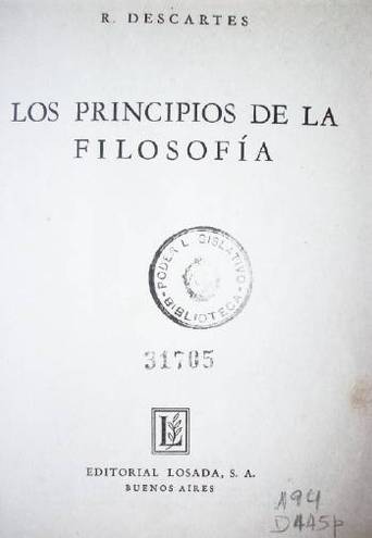 Los principios de la filosofía