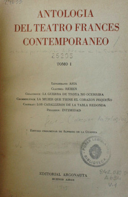 Antología del teatro francés contemporáneo