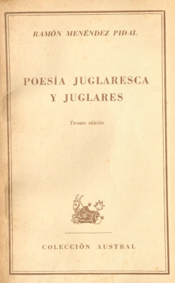 Poesía juglaresca y juglares : aspectos de la historia literaria y cultural de España