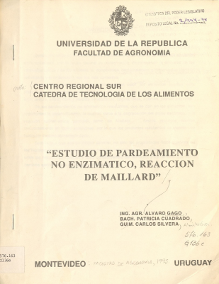 Estudio de pardeamiento no enzimático, reacción de Maillard