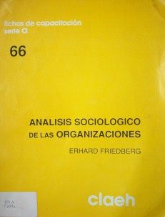 El análisis sociológico de las organizaciones