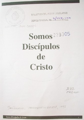 Somos discípulos de Cristo