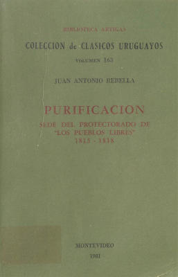 Purificación : sede del protectorado de "los pueblos libres" : 1815-1818