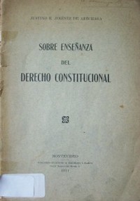 Sobre la enseñanza del Derecho Constitucional