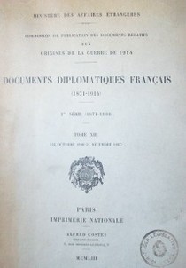 Documents diplomatiques Français (1871-1914)