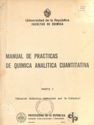 Manual de prácticas de química analítica cuantitativa