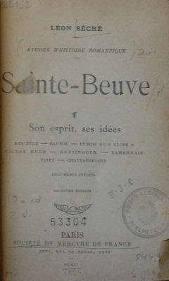 Sainte-Beuve