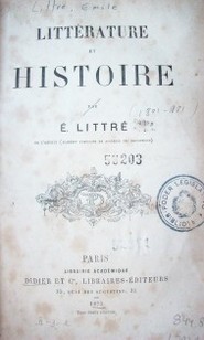 Littérature et histoire