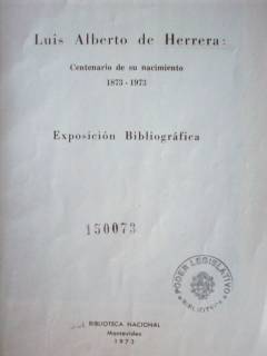 Luis Alberto de Herrera : Exposición Bibliográfica