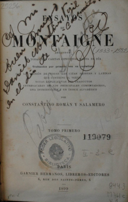 Ensayos de Montaigne seguidos de todos sus cartas conocidas hasta el día