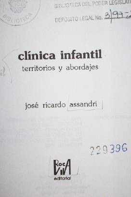 Clínica infantil : territorios y abordajes