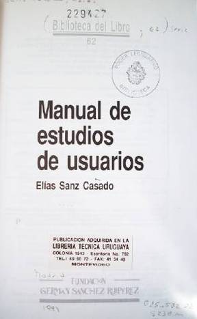 Manual de estudios de usuarios