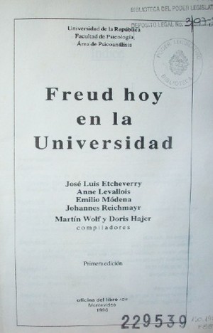 Freud hoy en la Universidad