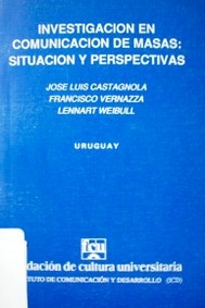 Investigaciones en comunicación de masas : situación y perspectivas