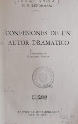 Confesiones de un autor dramático